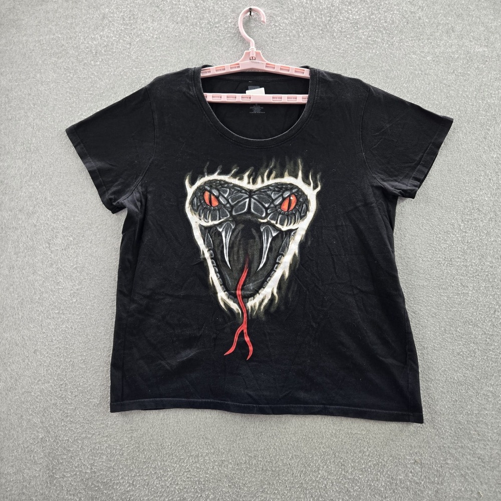 WWE Men Shirt S Black RKO Randy Orton Y2K Snake Head Logo Short Sleeve READ